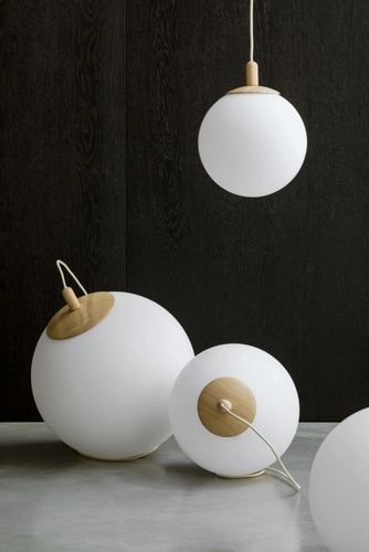 Lampa wisząca ALUR WOOD S dąb, 25 cm, Kaspa