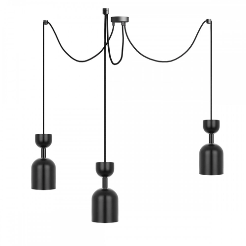 SUPURU 3 czarna potrójna lampa sufitowa