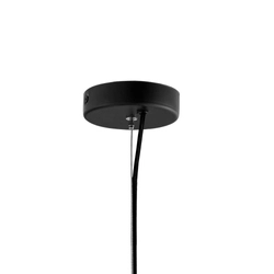 Lampa wisząca ALUR S czarna, biały klosz, 25 cm, Kaspa