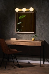 Lampa ścienna trzypunktowa MIJA IP44, złota, 60 cm , Kaspa