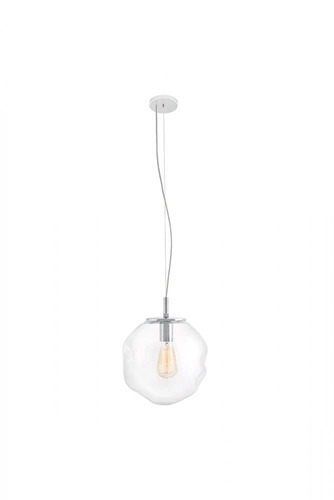 Lampa wisząca AVIA M transparentna, 30 cm, chrom, Kaspa