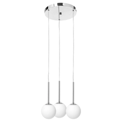 Lampa wisząca trzypunktowa LAMIA 3 chrom, na plafonie, Kaspa