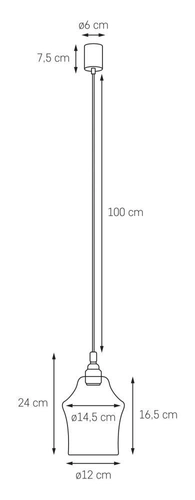 Lampa wisząca LONGIS GOLD II, Kaspa