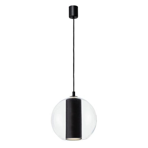 Lampa wisząca MERIDA BLACK L czarna, 35 cm, Kaspa