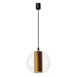 Lampa wisząca MERIDA BLACK L złoto, 35 cm, Kaspa