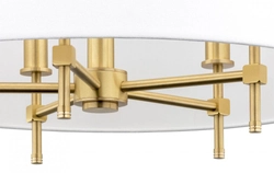 Żyrandol do salonu Abbano złoty