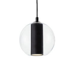 Lampa wisząca MERIDA BLACK M czarna, 30 cm, Kaspa