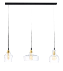 Lampa wisząca trzypunktowa LONGIS GOLD 3 na listwie, Kaspa