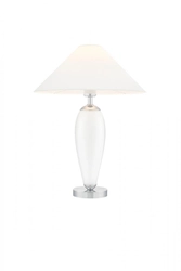 Lampa stołowa REA SILVER biała, z białą podstawą, Kaspa