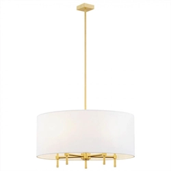 Żyrandol do salonu Abbano złoty