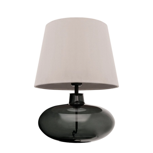 Lampa stołowa SAWA VELVET NEW beżowa, przydymiona podstawa, Kaspa