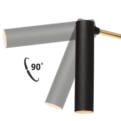 Kinkiet LARS czarny, z włącznikiem, Kaspa