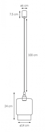 Lampa wisząca LONGIS CHROM IV, Kaspa