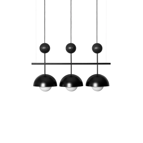 KELLO B czarna potrójna lampa sufitowa