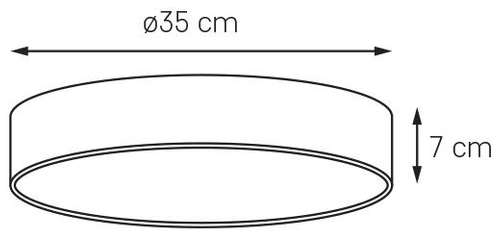 Plafon DISC M biały, 35 cm, LED, Kaspa