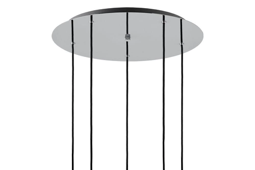 Lampa wisząca pięciopunktowa LONGIS CHROM 5 na plafonie, Kaspa
