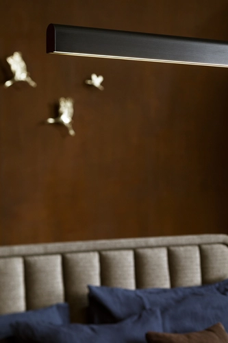 Lampa wisząca liniowa LINEA DIM czarna, ze ściemniaczem, Kaspa