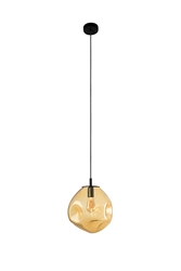 Lampa wisząca AVIA BLACK M bursztynowa, 30 cm, Kaspa