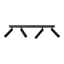 Lampa przysufitowa czteropunktowa ROLL 4 czarna, Kaspa