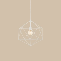 Lampa wisząca WIRE L biała, Kaspa