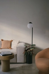 Lampa podłogowa BOTANICA DECO XL czarna, jasny dąb, 147 cm, Kaspa