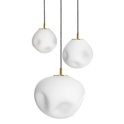 Lampa wisząca trzypunktowa CLOE 3 złoto, Kaspa