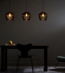 Lampa wisząca trzypunktowa VENUS 3 grafitowa, na listwie, Kaspa