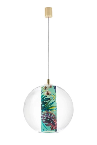 Lampa wisząca FERIA L zielona, 35 cm, Kaspa