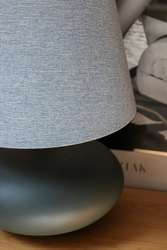 Lampa stołowa SAWA CLASSIC błękitny melanż, grafitowa podstawa, Kaspa