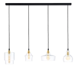 Lampa wisząca czteropunktowa LONGIS GOLD 4 na listwie, Kaspa