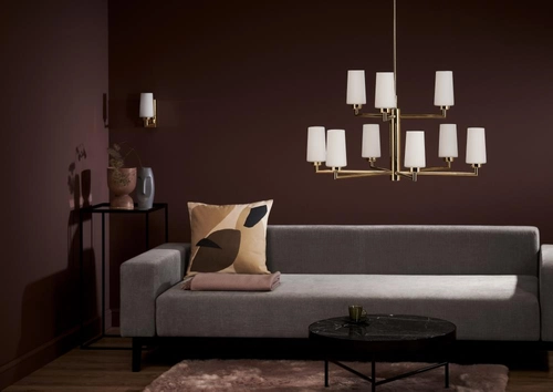 Żyrandol GRANDE złoty, dziewięcioramienny, Kaspa