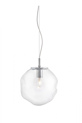 Lampa wisząca AVIA M transparentna, 30 cm, chrom, Kaspa