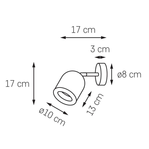 Kinkiet SPARK 1 czarny, Kaspa