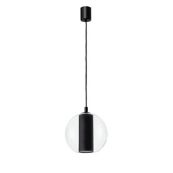 Lampa wisząca MERIDA BLACK M czarna, 30 cm, Kaspa