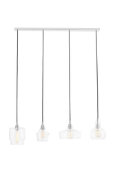 Lampa wisząca czteropunktowa LONGIS CHROM 4 na listwie, Kaspa