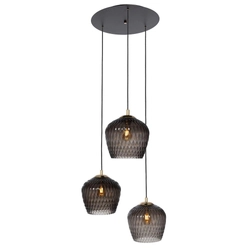 Lampa wisząca trzypunktowa VENUS 3 grafitowa, na plafonie, Kaspa