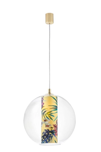 Lampa wisząca FERIA L żółta, 35 cm, Kaspa