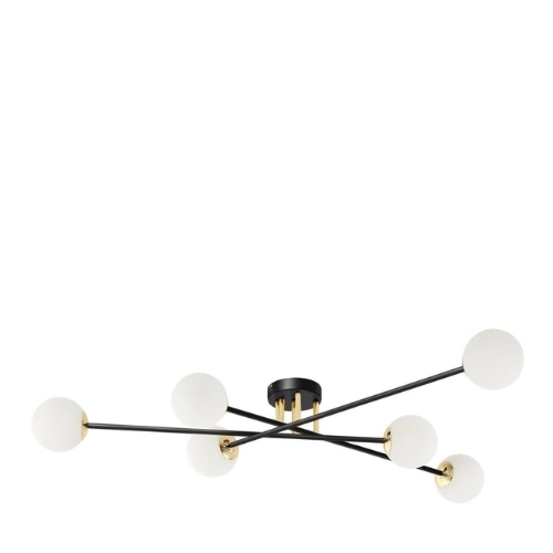 Lampa przysufitowa ASTRA 6 czarna, Kaspa