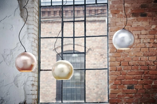 Lampa wisząca MOON złota, 35 cm, Kaspa