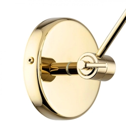 Lampa ścienna na wysięgniku złota Zakyntos Plus