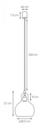 Lampa wisząca LONGIS CHROM I, Kaspa