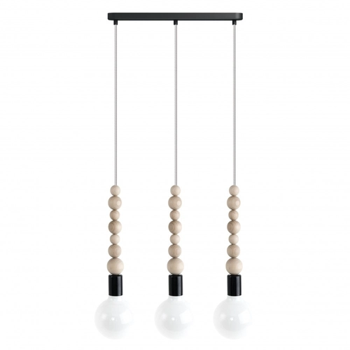 Listwa Loft Sfarer 3L czarna lampa wisząca KOLOROWE KABLE