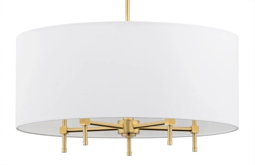 Żyrandol do salonu Abbano złoty