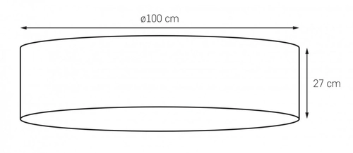Plafon SPACE XL biały, 100 cm, Kaspa