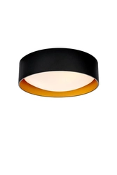 Plafon VERO L czarny, 45 cm, złote wnętrze, Kaspa