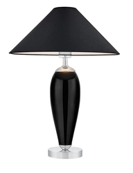 Lampa stołowa REA SILVER czarna, z czarną podstawą, Kaspa