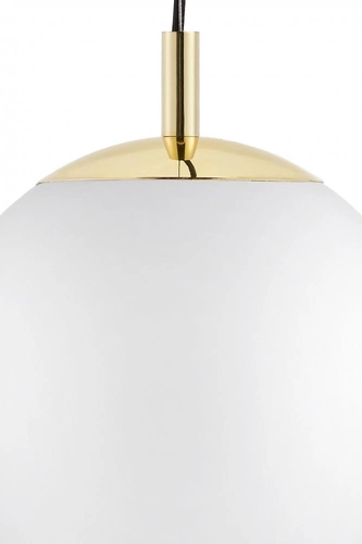 Lampa wisząca ALUR S złota, biały klosz, 25 cm, Kaspa