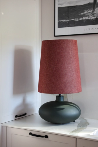 Lampa stołowa SAWA CLASSIC XL błękitny melanż, grafitowa podstawa, Kaspa