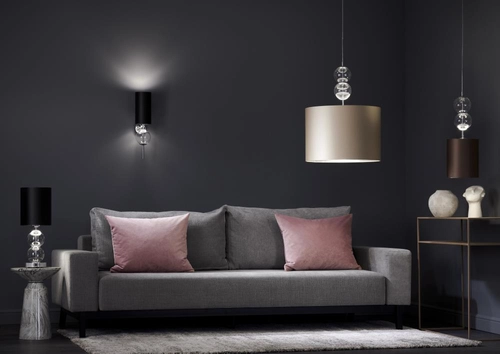 Lampa wisząca ZOE M szampan, 40 cm, Kaspa