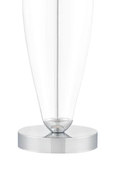 Lampa stołowa REA SILVER czarna, z transparentną podstawą, Kaspa